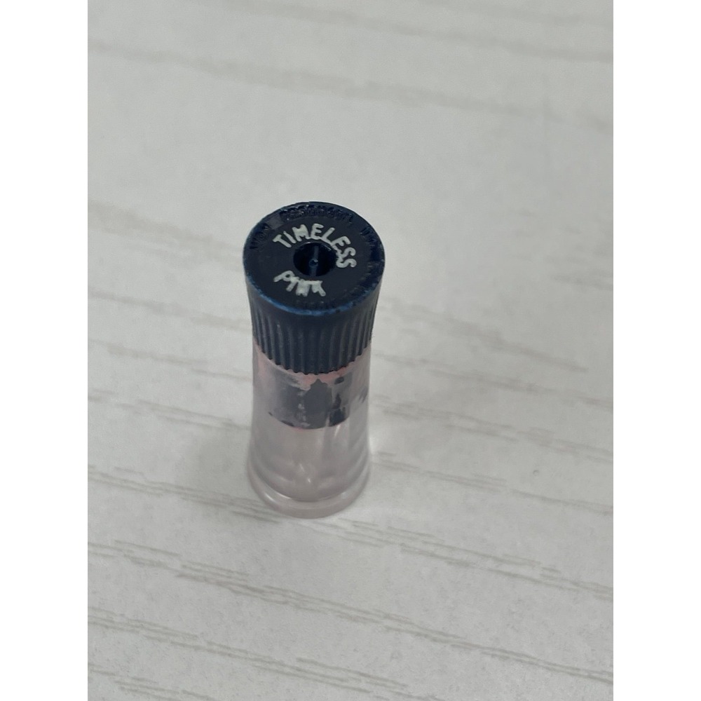 VTG Avon Timeless Pink‎ Lipstick Mini Travel Size Dark Blue Cap